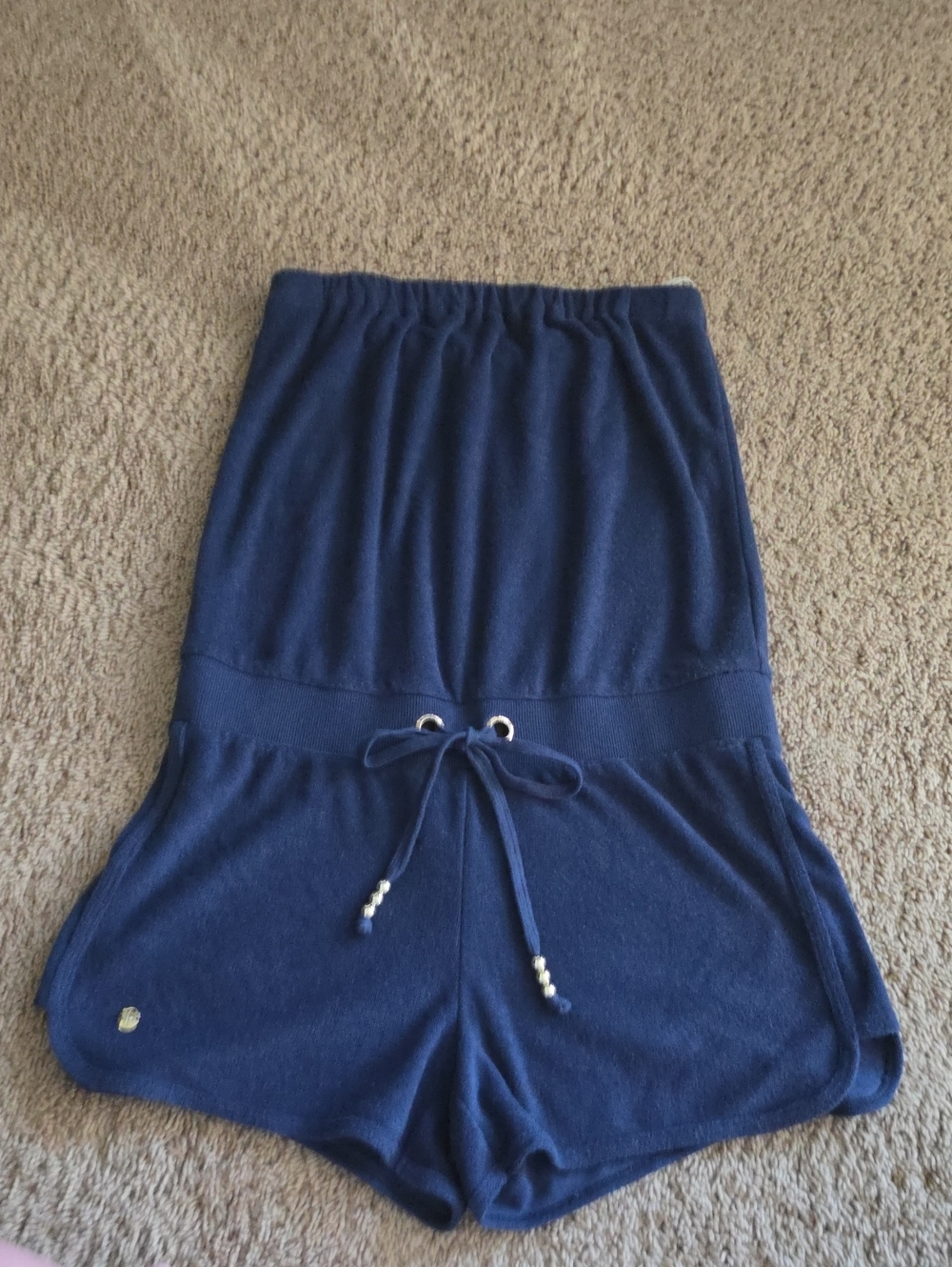 Lilly Pulitzer Navy Blue Romper Drawstring Shorts